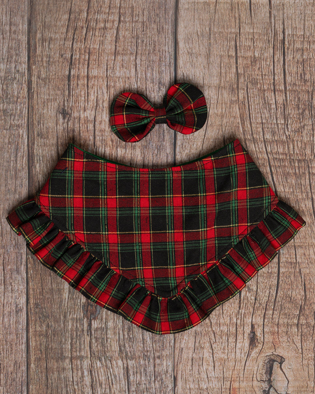 Holiday Tartan Ruffle Bandana
