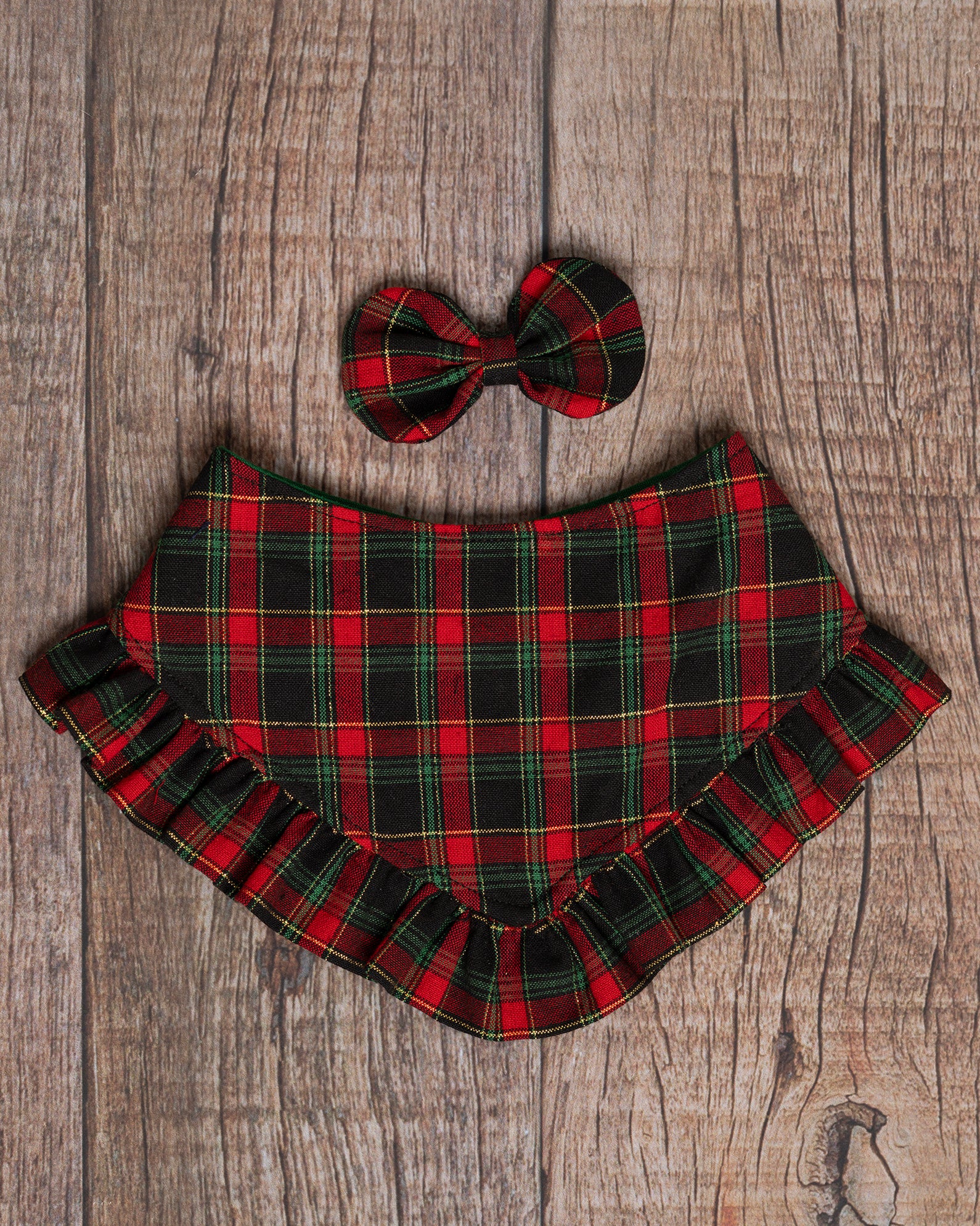 Holiday Tartan Ruffle Bandana